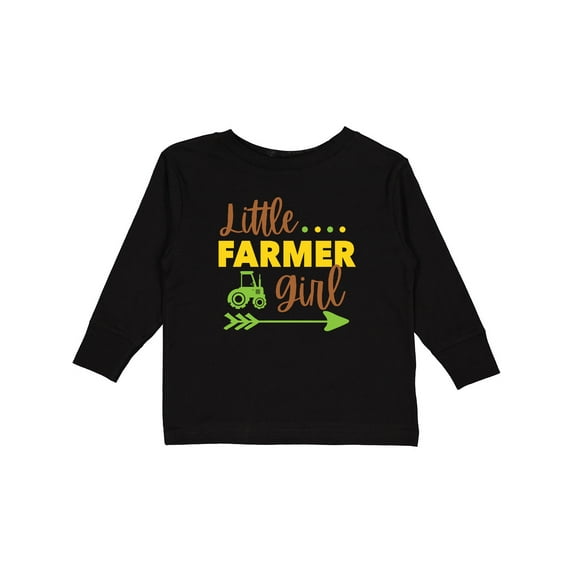 Inktastic Little Farmer Girl Girls Long Sleeve Toddler T-Shirt