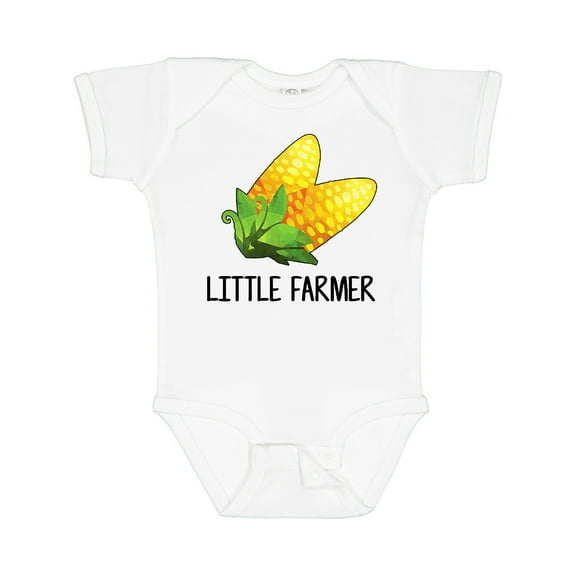 Inktastic Little Farmer with Corn Boys or Girls Baby Bodysuit