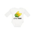 thumbnail image 1 of Inktastic Little Farmer with Corn Boys or Girls Long Sleeve Baby Bodysuit, 1 of 5