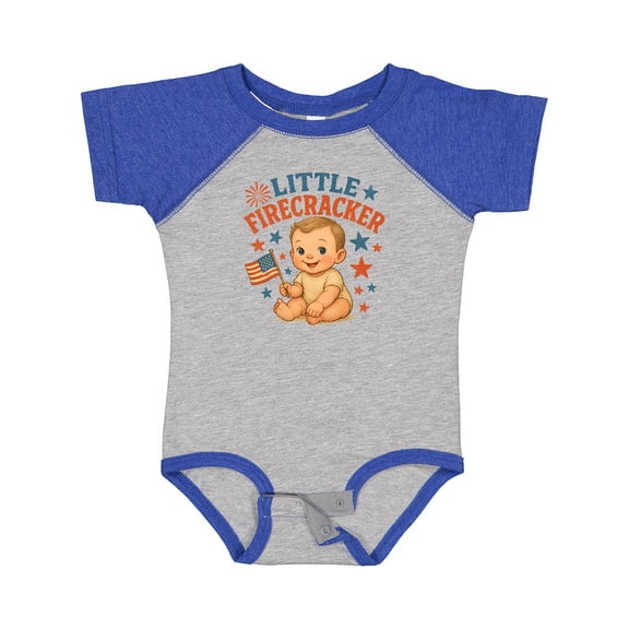 Inktastic Little Firecracker 4th of July Baby Boys or Girls Baby Bodysuit