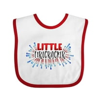 Inktastic Little Firecracker Fourth of July Boys or Girls Baby Bib