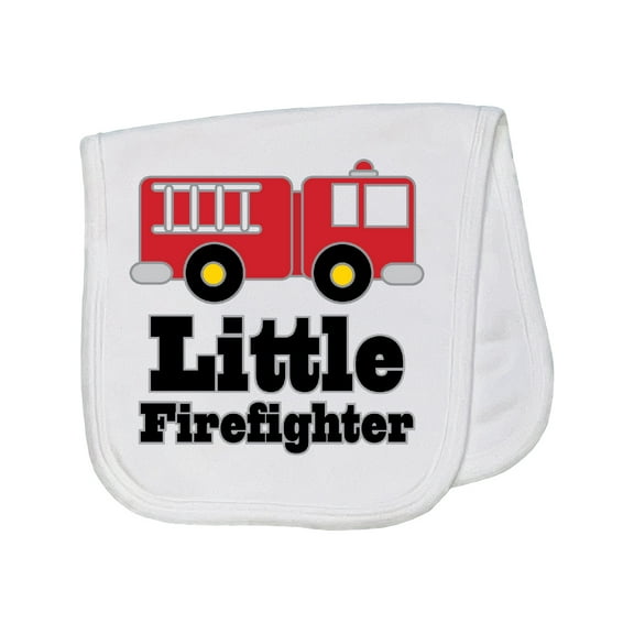 Inktastic Little Firefighter Fire Engine Baby Burp Cloth