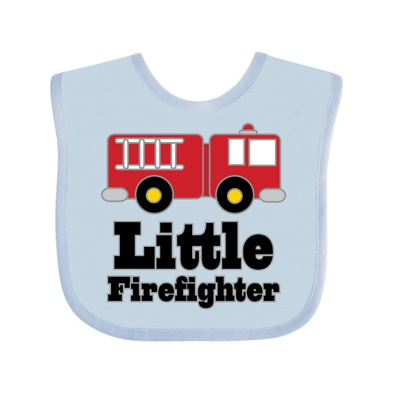 Inktastic Little Firefighter Fire Engine Boys or Girls Baby Bib