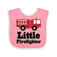 thumbnail image 1 of Inktastic Little Firefighter Fire Engine Boys or Girls Baby Bib, 1 of 4