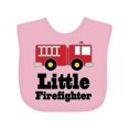 thumbnail image 1 of Inktastic Little Firefighter Fire Engine Boys or Girls Baby Bib, 1 of 4