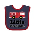 thumbnail image 1 of Inktastic Little Firefighter Fire Engine Boys or Girls Baby Bib, 1 of 4