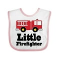 thumbnail image 1 of Inktastic Little Firefighter Fire Engine Boys or Girls Baby Bib, 1 of 4
