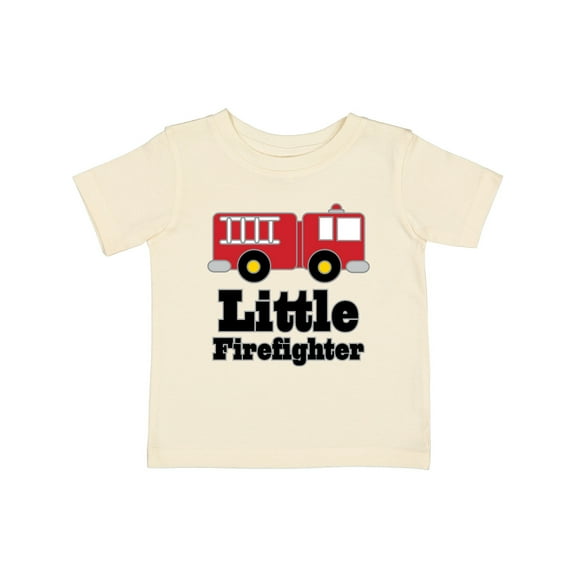 Inktastic Little Firefighter Fire Engine Boys or Girls Baby T-Shirt