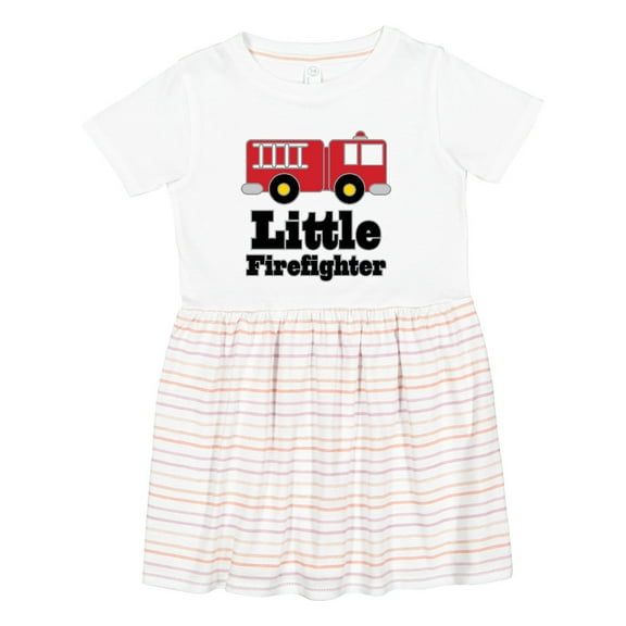 Inktastic Little Firefighter Fire Engine Girls Toddler Dress