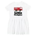 thumbnail image 1 of Inktastic Little Firefighter Fire Engine Girls Toddler Dress, 1 of 5
