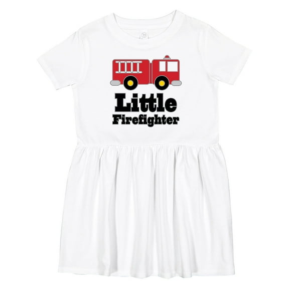 Inktastic Little Firefighter Fire Engine Girls Toddler Dress