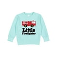 thumbnail image 1 of Inktastic Little Firefighter Fire Engine Toddler Sweatshirt, 1 of 4