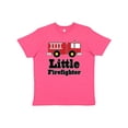 thumbnail image 1 of Inktastic Little Firefighter Fire Engine Youth T-Shirt, 1 of 5