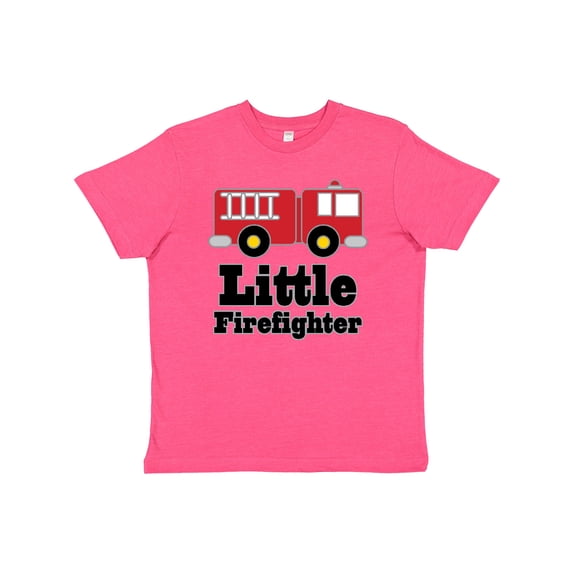 Inktastic Little Firefighter Fire Engine Youth T-Shirt