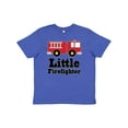 thumbnail image 1 of Inktastic Little Firefighter Fire Engine Youth T-Shirt, 1 of 5