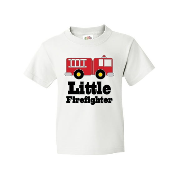 Inktastic Little Firefighter Fire Engine Youth T-Shirt