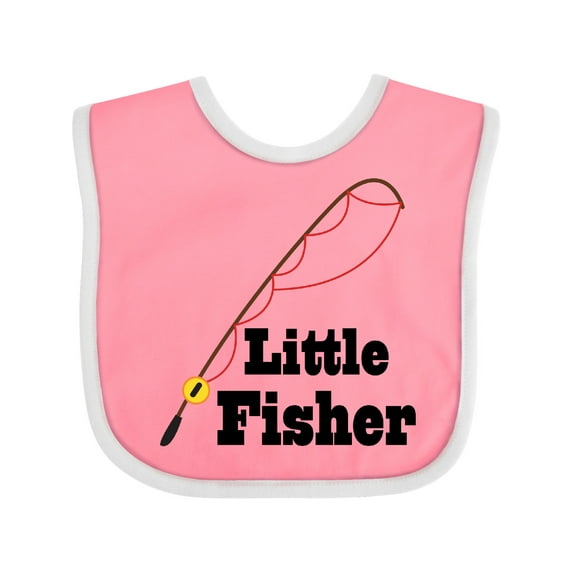 Inktastic Little Fisher Fishing Boys or Girls Baby Bib