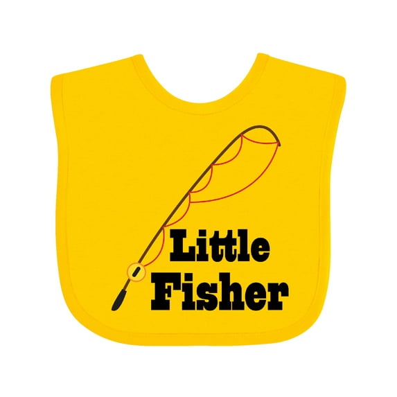 Inktastic Little Fisher Fishing Boys or Girls Baby Bib