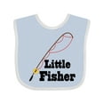 thumbnail image 1 of Inktastic Little Fisher Fishing Boys or Girls Baby Bib, 1 of 4