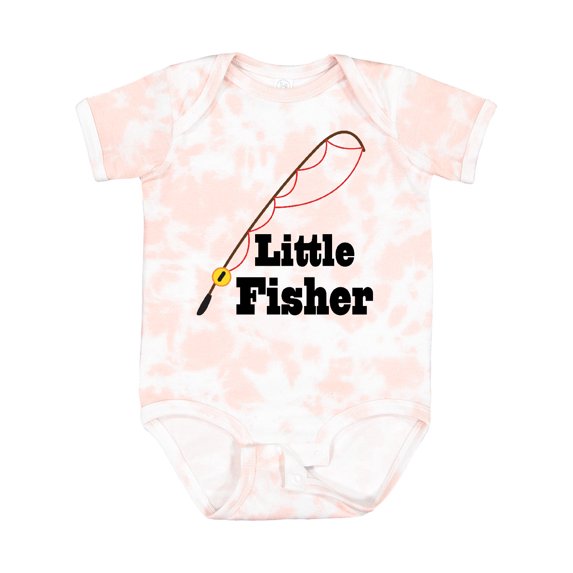 Inktastic Little Fisher Fishing Boys or Girls Baby Bodysuit