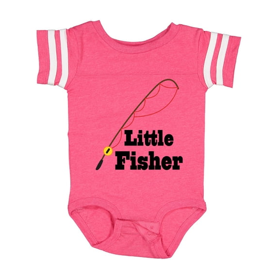 Inktastic Little Fisher Fishing Boys or Girls Baby Bodysuit