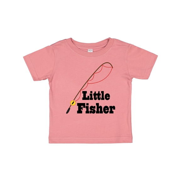 Inktastic Little Fisher Fishing Boys or Girls Baby T-Shirt