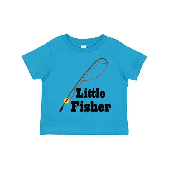 Inktastic Little Fisher Fishing Boys or Girls Toddler T-Shirt