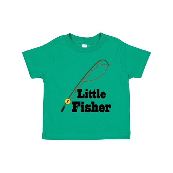 Inktastic Little Fisher Fishing Boys or Girls Toddler T-Shirt