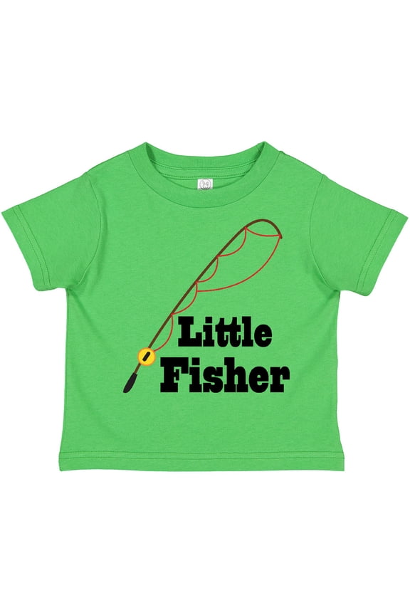 Little Fisher Fishing Boys or Girls Toddler T-Shirt