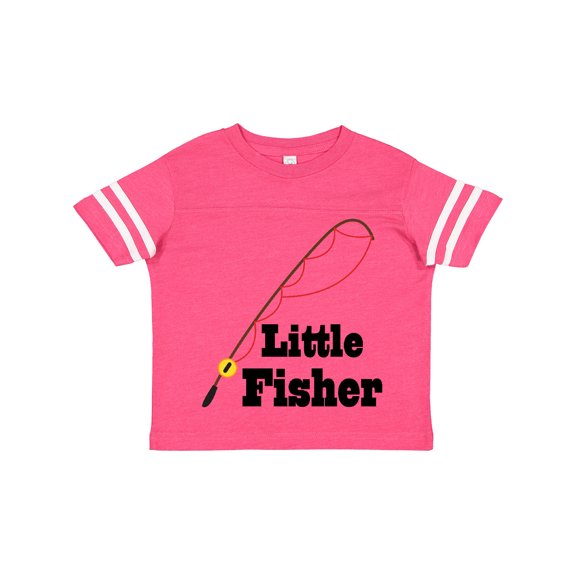 Inktastic Little Fisher Fishing Boys or Girls Toddler T-Shirt