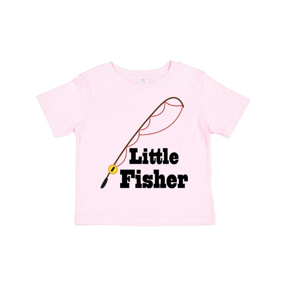 Inktastic Little Fisher Fishing Boys or Girls Toddler T-Shirt