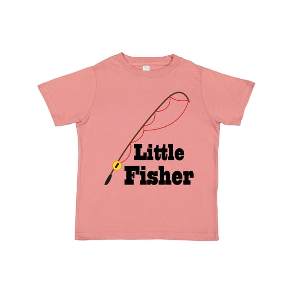 Inktastic Little Fisher Fishing Boys or Girls Toddler T-Shirt
