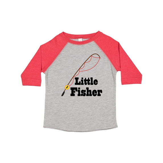 Inktastic Little Fisher Fishing Boys or Girls Toddler T-Shirt
