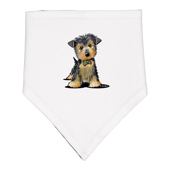 Inktastic Little Gent Yorkie Baby Bandana Bib
