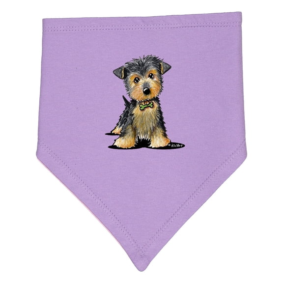 Inktastic Little Gent Yorkie Baby Bandana Bib