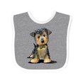 thumbnail image 1 of Inktastic Little Gent Yorkie Boys or Girls Baby Bib, 1 of 4