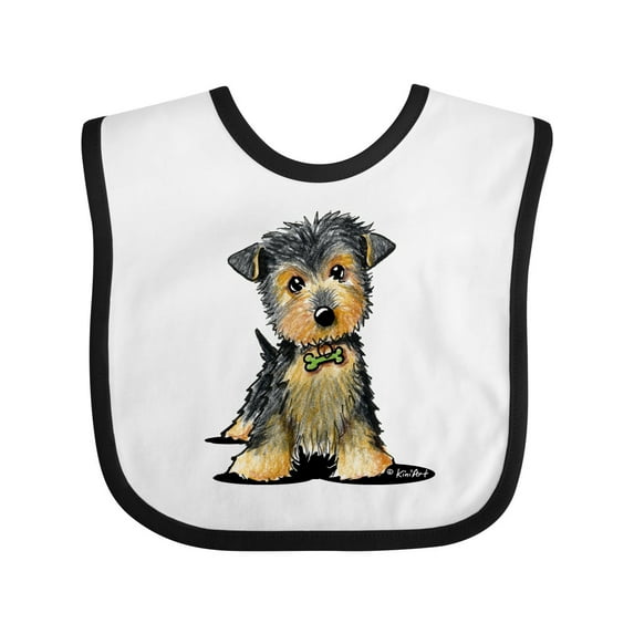 Inktastic Little Gent Yorkie Boys or Girls Baby Bib