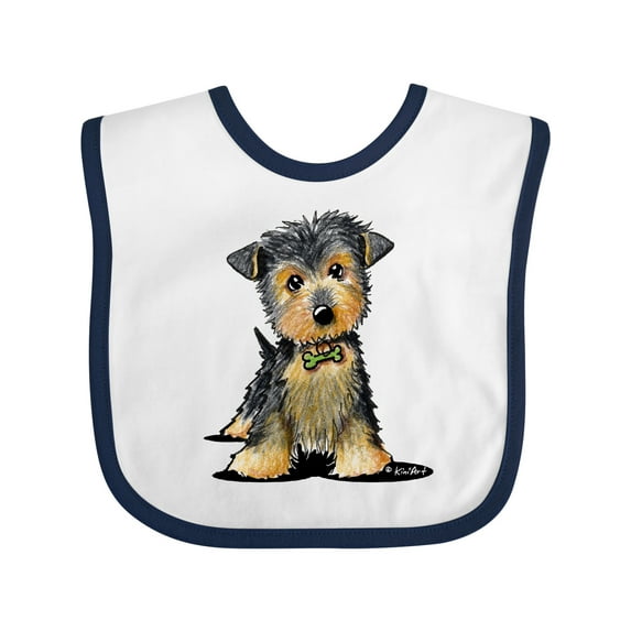 Inktastic Little Gent Yorkie Boys or Girls Baby Bib