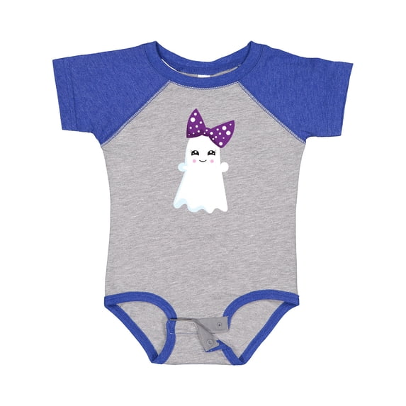 Inktastic Little Ghost, Cute Ghost, Ribbon, Halloween Girls Baby Bodysuit