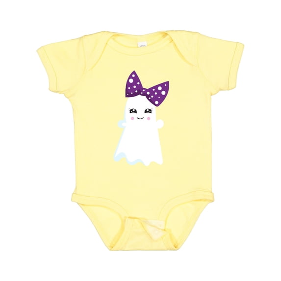 Inktastic Little Ghost, Cute Ghost, Ribbon, Halloween Girls Baby Bodysuit