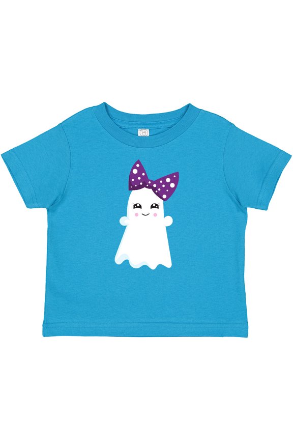 Little Ghost, Cute Ghost, Ribbon, Halloween Girls Baby T-Shirt
