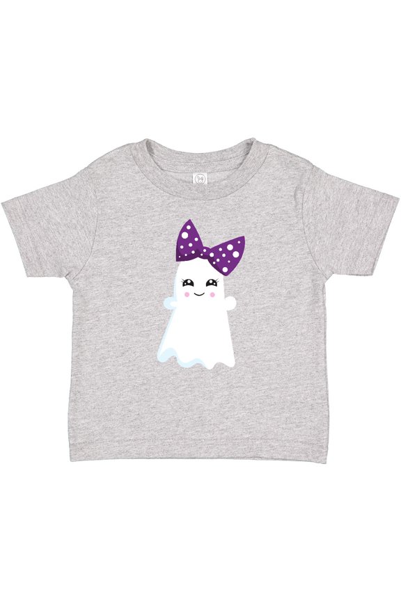 Little Ghost, Cute Ghost, Ribbon, Halloween Girls Baby T-Shirt