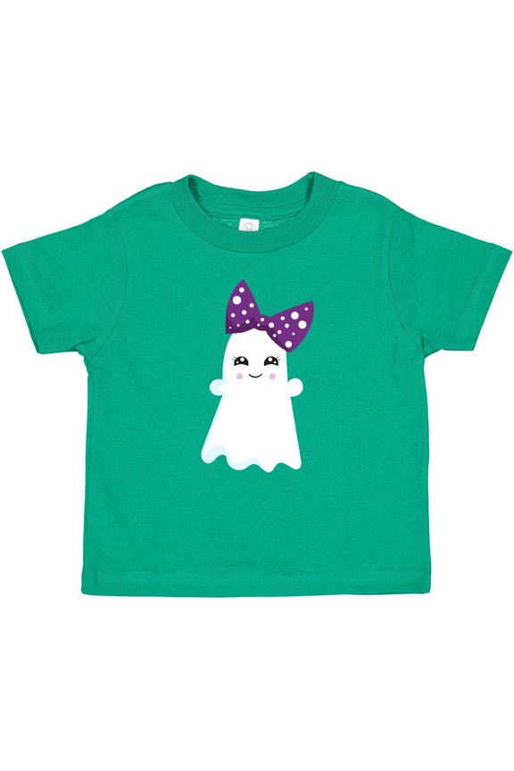 Little Ghost, Cute Ghost, Ribbon, Halloween Girls Baby T-Shirt