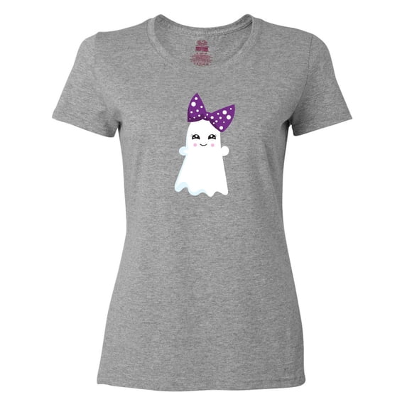 Inktastic Little Ghost, Cute Ghost, Ribbon, Halloween Women's T-Shirt
