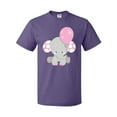 thumbnail image 1 of Inktastic Little Gray Elephant Holding A Pink Balloon T-Shirt, 1 of 5