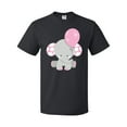 thumbnail image 1 of Inktastic Little Gray Elephant Holding A Pink Balloon T-Shirt, 1 of 5