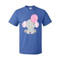 thumbnail image 1 of Inktastic Little Gray Elephant Holding A Pink Balloon T-Shirt, 1 of 5
