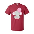 thumbnail image 1 of Inktastic Little Gray Elephant Holding A Pink Balloon T-Shirt, 1 of 5