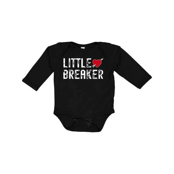 Inktastic Little Heartbreaker with arrow Boys or Girls Long Sleeve Baby Bodysuit