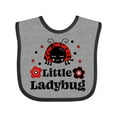 thumbnail image 1 of Inktastic Little Ladybug with Flowers Boys or Girls Baby Bib, 1 of 4
